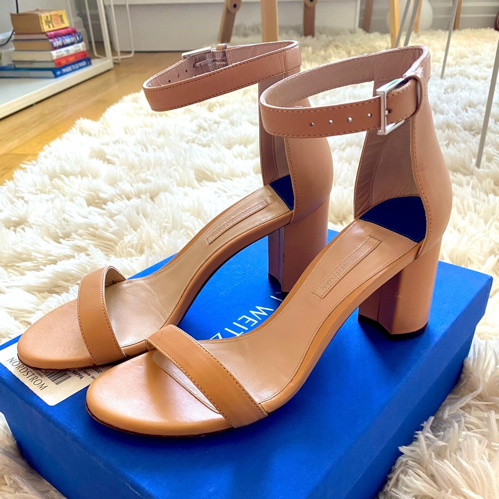 Stuart Weitzman Nudist 75mm Sandals Heels nude size 37 (7)